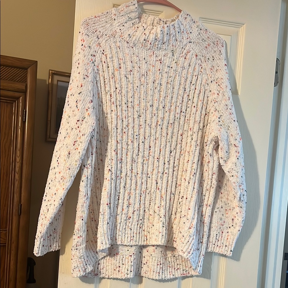 Speckled White Sweater